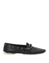 Sergio Rossi Woman Loafers Black Size 5 Leather In Black