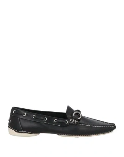 Sergio Rossi Woman Loafers Black Size 5 Leather