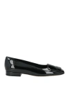 Sergio Rossi Woman Loafers Black Size 8 Leather In Black