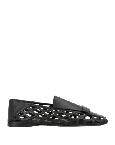 Sergio Rossi Woman Loafers Black Size 6 Leather