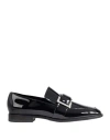 Sergio Rossi Woman Loafers Black Size 6.5 Soft Leather In Black
