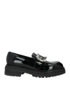 Sergio Rossi Crystal-embellished Patent-leather Loafers In Black