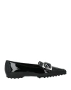 Sergio Rossi Woman Loafers Black Size 7 Leather In Black