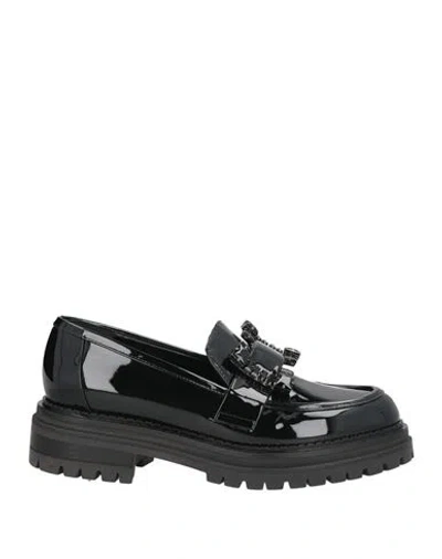 Sergio Rossi Woman Loafers Black Size 7 Leather