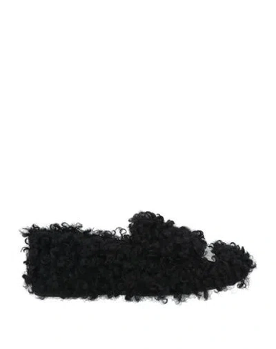Sergio Rossi Woman Loafers Black Size 8 Textile Fibers