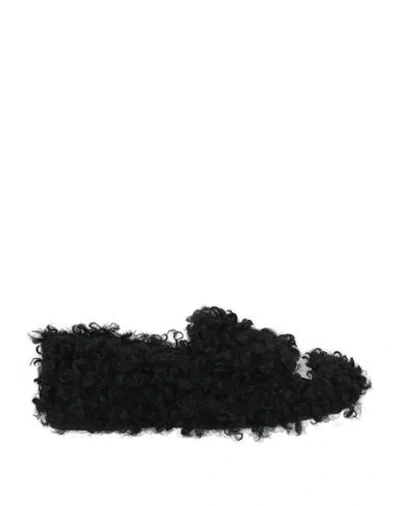 Sergio Rossi Woman Loafers Black Size 8 Textile Fibers In Black