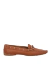 Sergio Rossi Woman Loafers Brown Size 10 Leather