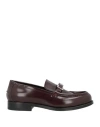 Sergio Rossi Woman Loafers Burgundy Size 8 Soft Leather In Red