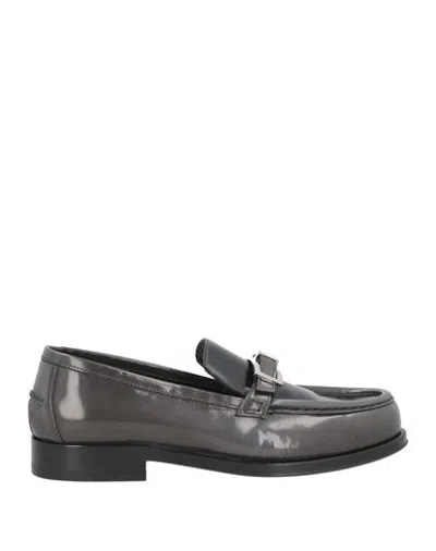 Sergio Rossi Woman Loafers Dark Brown Size 7 Soft Leather In Gray