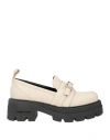 Sergio Rossi Woman Loafers Ivory Size 6.5 Calfskin In White