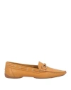 Sergio Rossi Woman Loafers Mustard Size 8.5 Leather In Yellow
