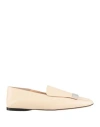 Sergio Rossi Sr1 Logo Plaque Loafers In Natural