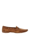 Sergio Rossi Woman Loafers Tan Size 7.5 Leather In Brown