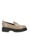 Sergio Rossi Woman Loafers Taupe Size 8 Leather In Neutral