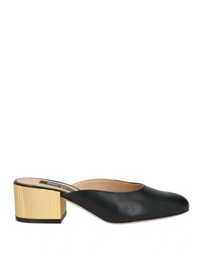 Sergio Rossi Woman Mules & Clogs Black Size 7 Leather
