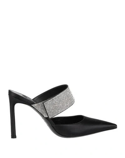 Sergio Rossi Sr Paris 95mm Leather Mules In Black
