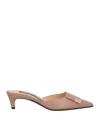 Sergio Rossi Woman Mules & Clogs Light Brown Size 5 Leather In Beige