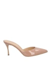 Sergio Rossi Woman Mules & Clogs Light Brown Size 8 Leather In Beige