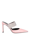 Sergio Rossi Woman Mules & Clogs Pink Size 9 Textile Fibers