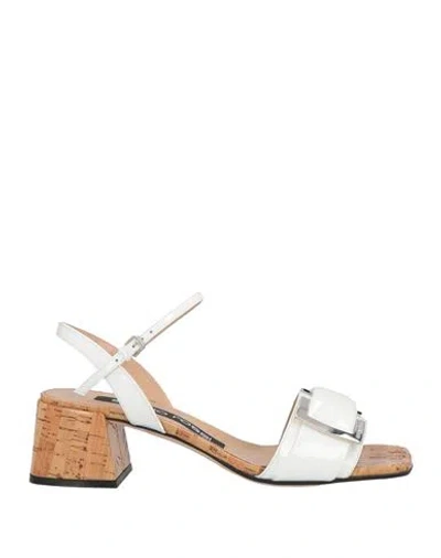 Sergio Rossi Woman Mules & Clogs White Size 6 Leather