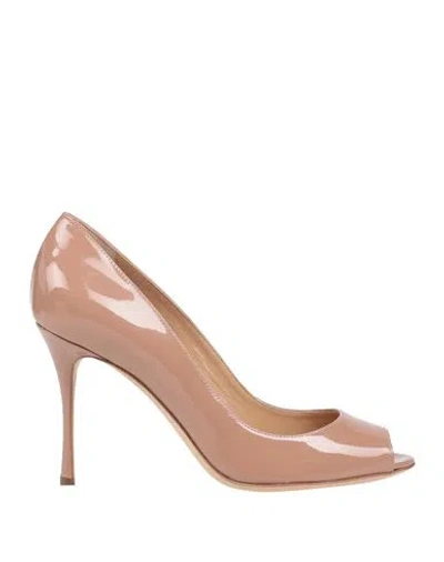 Sergio Rossi Woman Pumps Pastel Pink Size 10 Soft Leather