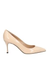 Sergio Rossi Woman Pumps Sand Size 8 Leather In Beige