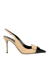 Sergio Rossi Woman Pumps Beige Size 6.5 Leather In Nude