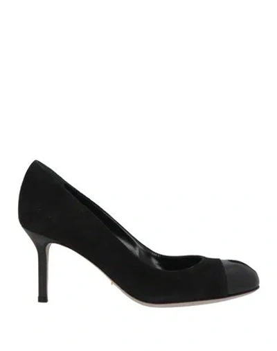Sergio Rossi Woman Pumps Black Size 10 Leather