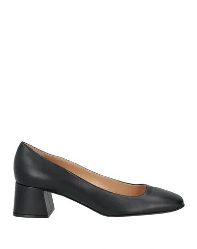 Sergio Rossi Woman Pumps Black Size 4.5 Leather