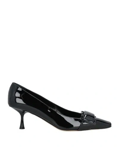 Sergio Rossi Woman Pumps Black Size 5 Soft Leather