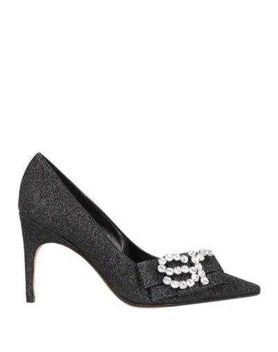 Sergio Rossi Woman Pumps Black Size 5 Textile Fibers