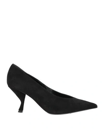 Sergio Rossi Woman Pumps Black Size 6 Leather