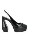 Sergio Rossi Woman Pumps Black Size 6.5 Leather