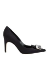 Sergio Rossi Woman Pumps Black Size 6.5 Textile Fibers