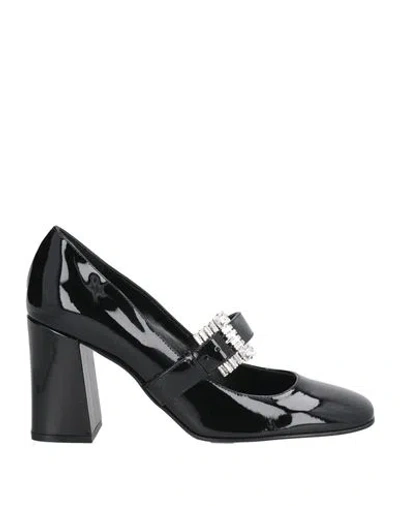 Sergio Rossi Woman Pumps Black Size 7 Leather