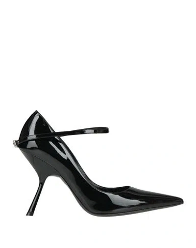 Sergio Rossi Woman Pumps Black Size 7 Leather