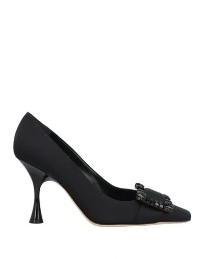 Sergio Rossi Woman Pumps Black Size 7 Textile Fibers