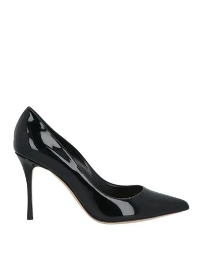 Sergio Rossi Woman Pumps Black Size 7.5 Leather
