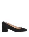 Sergio Rossi Woman Pumps Black Size 7.5 Leather In Black