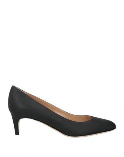 Sergio Rossi Woman Pumps Black Size 8 Leather