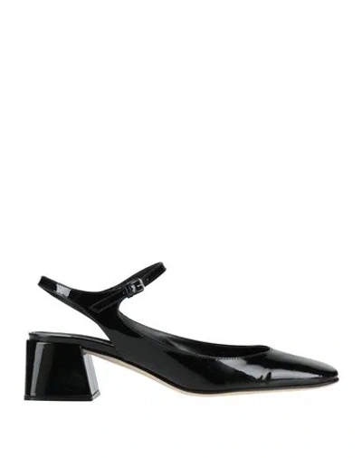 Sergio Rossi Woman Pumps Black Size 8 Leather