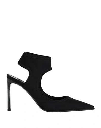 Sergio Rossi Woman Pumps Black Size 8 Textile Fibers