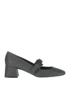 Sergio Rossi Woman Pumps Black Size 8 Textile Fibers In Black