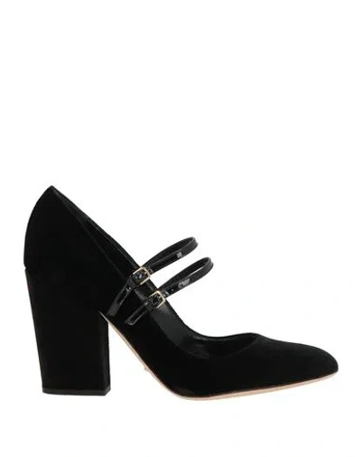 Sergio Rossi Woman Pumps Black Size 9 Leather