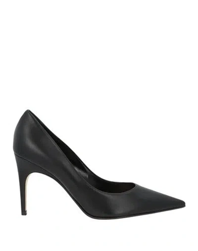 Sergio Rossi Woman Pumps Black Size 9 Leather