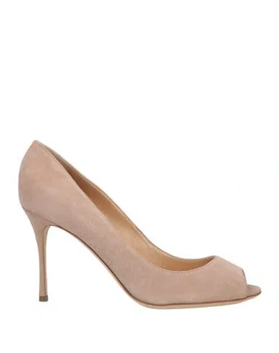 Sergio Rossi Woman Pumps Blush Size 11 Leather