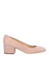 Sergio Rossi Woman Pumps Blush Size 6 Leather In Pink