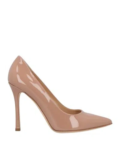 Sergio Rossi Woman Pumps Blush Size 6 Leather In Pink