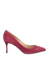 Sergio Rossi Woman Pumps Burgundy Size 11 Leather In Red