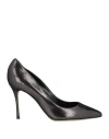 Sergio Rossi Woman Pumps Lead Size 7 Leather In Grey